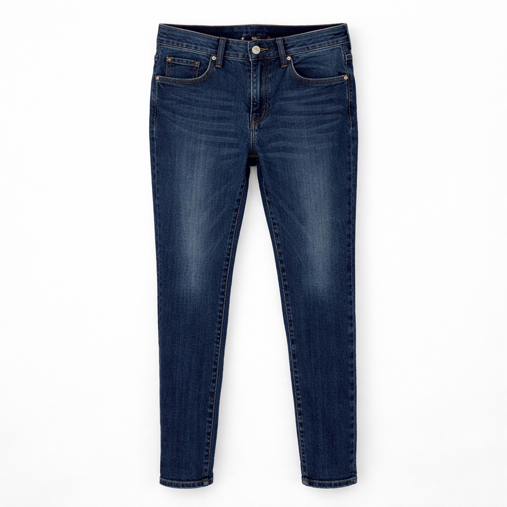 Uniqlo Skinny Jeans Size 30 Dark Wash Stretch Cropped Denim